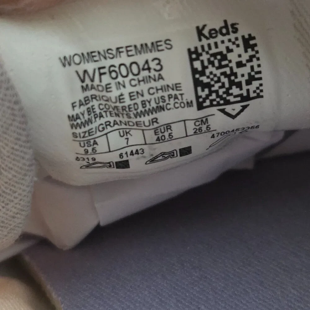 NEW W/O BOX KEDS LIGHT GREY FABRIC UPPER LACED SNEAKERS SIZE 9.5 WOMENS